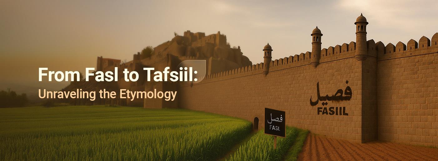 From Fasl to Tafsiil: Unraveling the Etymology From Fasl to Tafsiil: Unraveling the Etymology